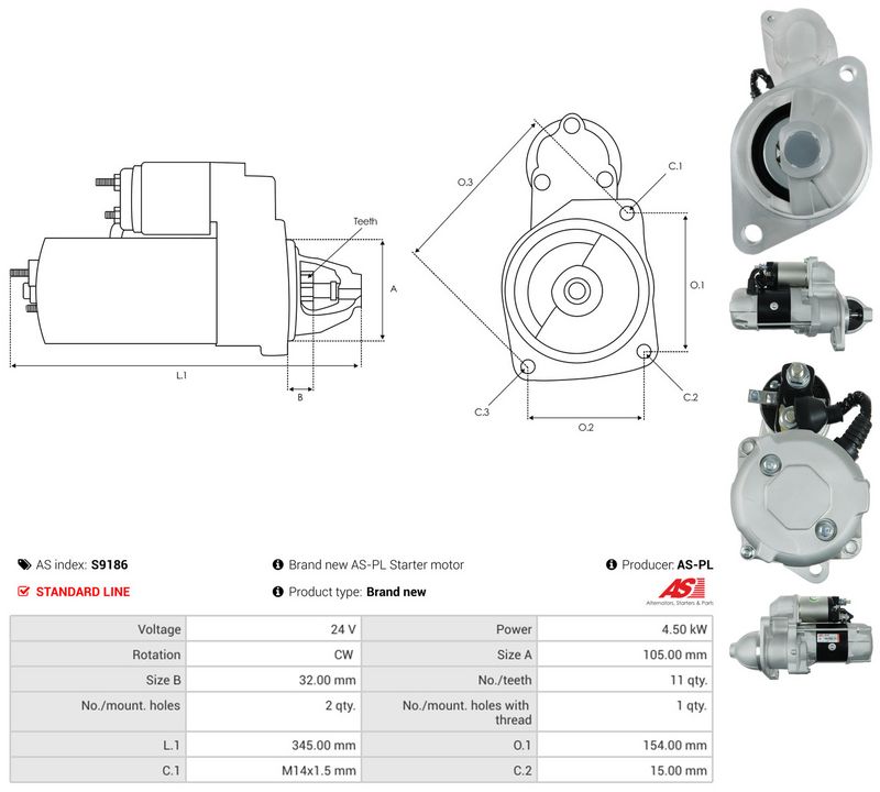 AS-PL S9186 Starter