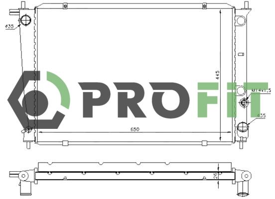 Радиатор, охлаждения дивгателя PROFIT 17400146