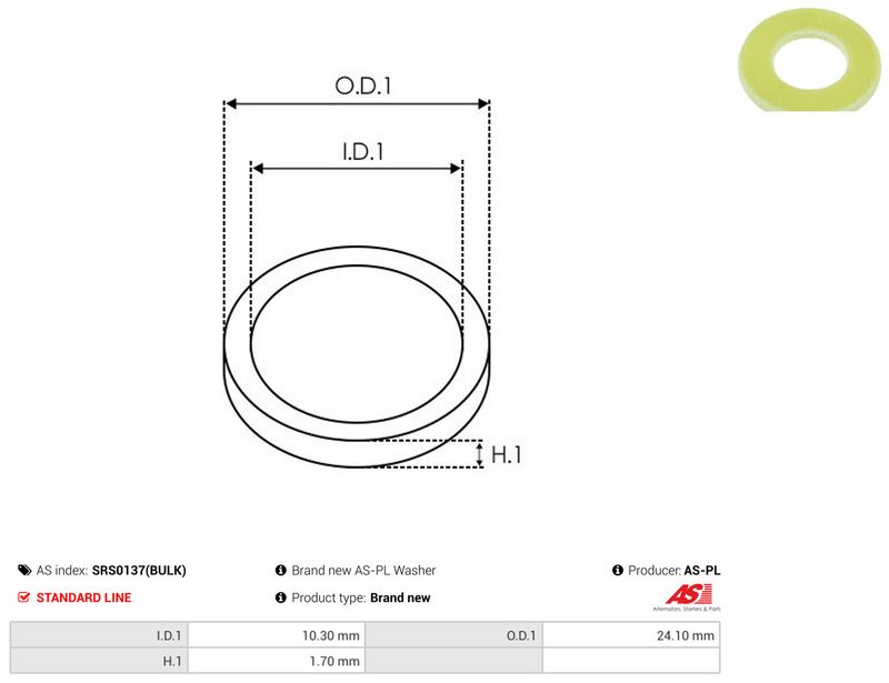 AS-PL SRS0137(BULK) Repair Set, alternator