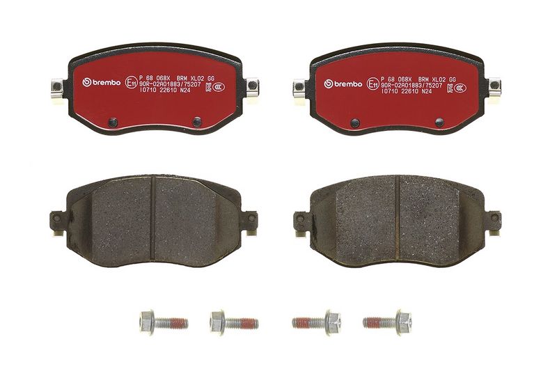 Piduriklotsi komplekt, ketaspidur, BREMBO P 68 068X