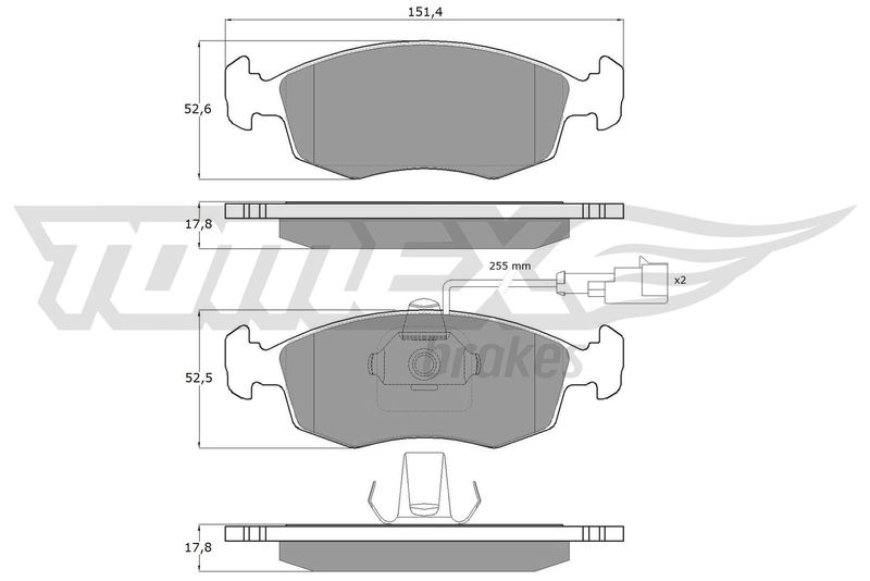 TOMEX Brakes fékbetétkészlet, tárcsafék TX 14-11