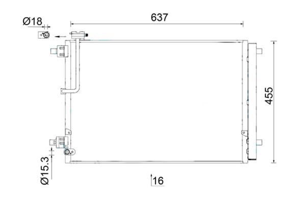 Конденсатор, система кондиціонування повітря, Mahle AC949000S