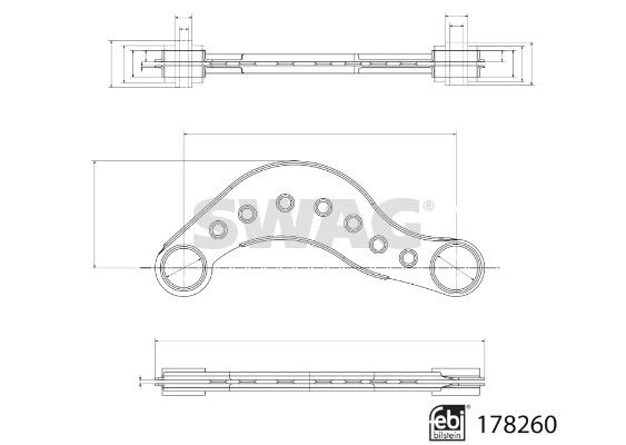SWAG 33 10 4442 Control/Trailing Arm, wheel suspension