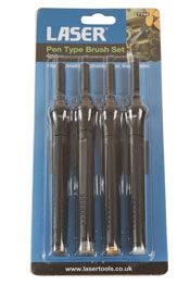 Laser Tools Pen Type Detailing Brush Set 4pc