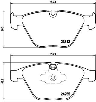 Колодка тормозов. диск. BMW 5(F10) 523I,528I,520D,525D,530D 2010 - передн. (выр-во BREMBO)