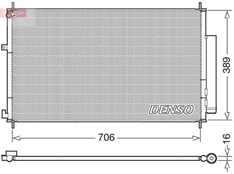 Конденсатор, система кондиціонування повітря, Denso DCN40024