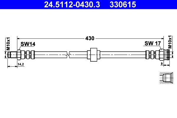 Furtun frana 24.5112-0430.3 ATE