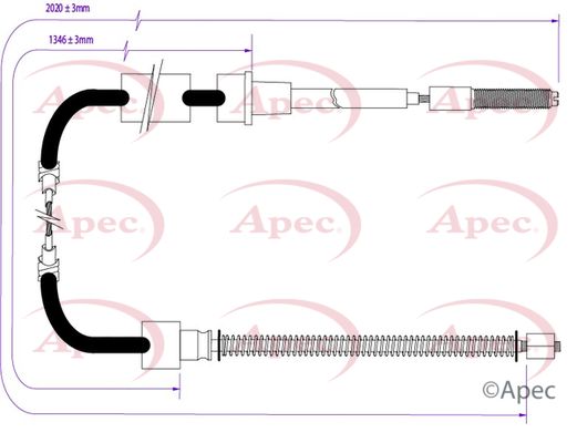 APEC Cable Pull, parking brake CAB1685