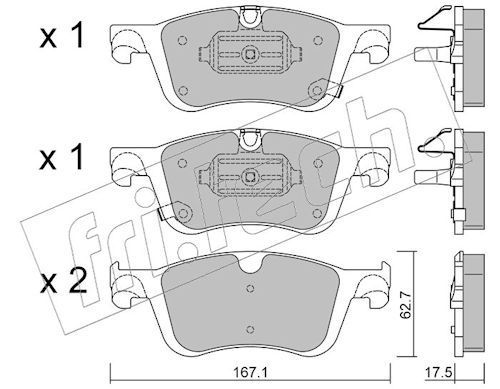 fri.tech. 1365.0 Brake Pad Set, disc brake