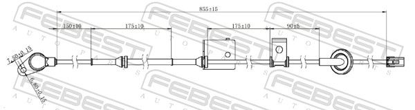 FEBEST 12606-010 Sensor, wheel speed