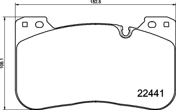 Комплект гальмівних накладок, дискове гальмо, Brembo P06100