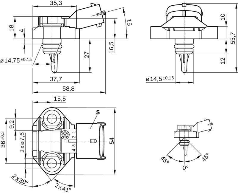 BOSCH 0281006243 Sensor