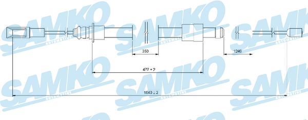 Тросовий привод, стоянкове гальмо, Samko C0101B