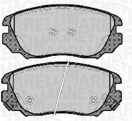 MAGNETI MARELLI fékbetétkészlet, tárcsafék 363916060723