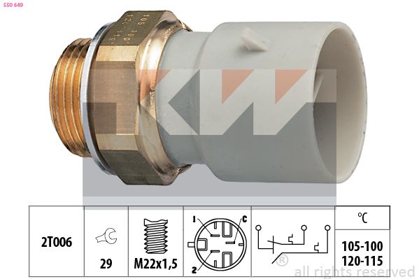 KW hőkapcsoló, hűtőventilátor 550 649