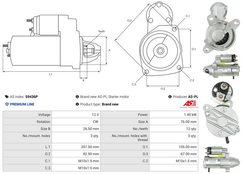 AS-PL S9436P Starter