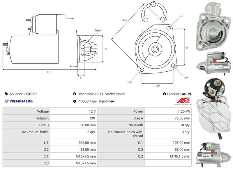 AS-PL S9435P Starter