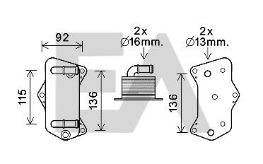 EACLIMA 37G77028 - Oil Cooler, engine oil