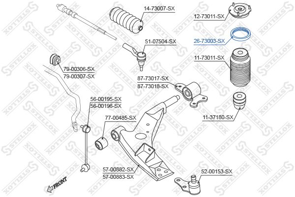STELLOX 26-73003-SX Suspension Strut Support Mount