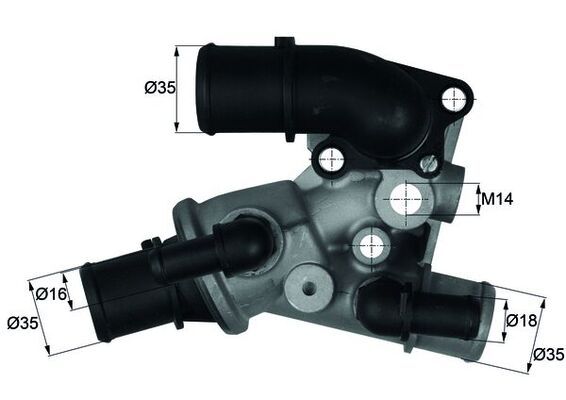 Product Image - Thermostaat, koelvloeistof - TI14080D - MAHLE