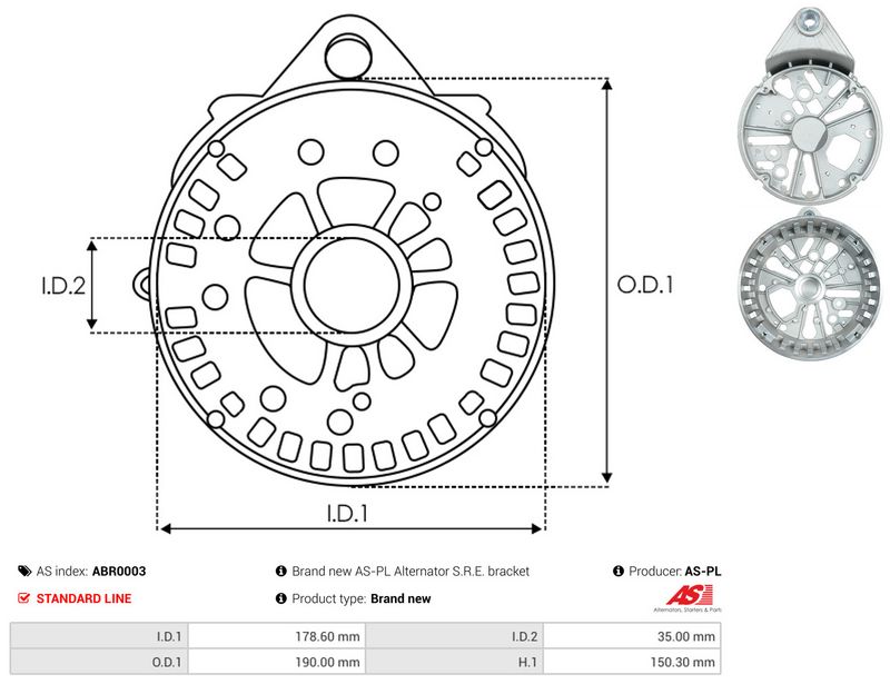 AS-PL ABR0003 Protective Cap, alternator