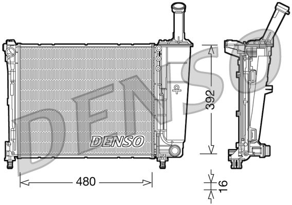 Denso Engine Cooling Radiator DRM13016