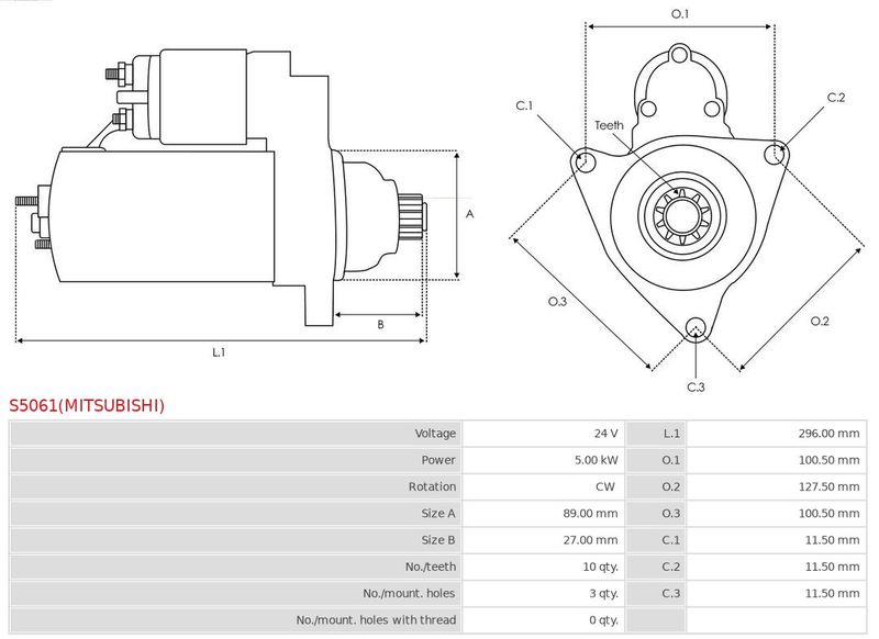 AS-PL S5061(MITSUBISHI) Starter