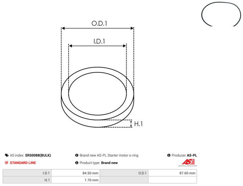 AS-PL SRS0088(BULK) Repair Set, alternator
