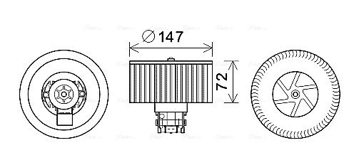 AVA QUALITY COOLING Utastér-ventilátor RT8598