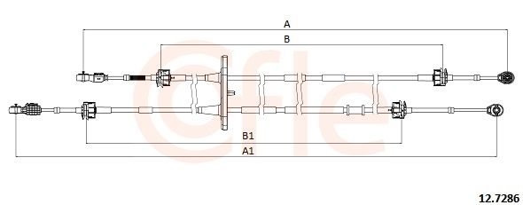 Трос, ступенчатая коробка передач COFLE 127286 на FIAT DOBLO фургон/универсал (263)