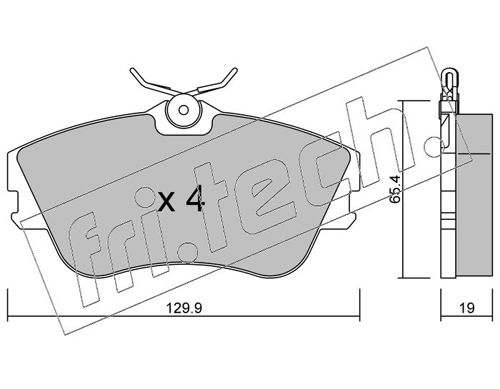 fri.tech. 167.0 Brake Pad Set, disc brake