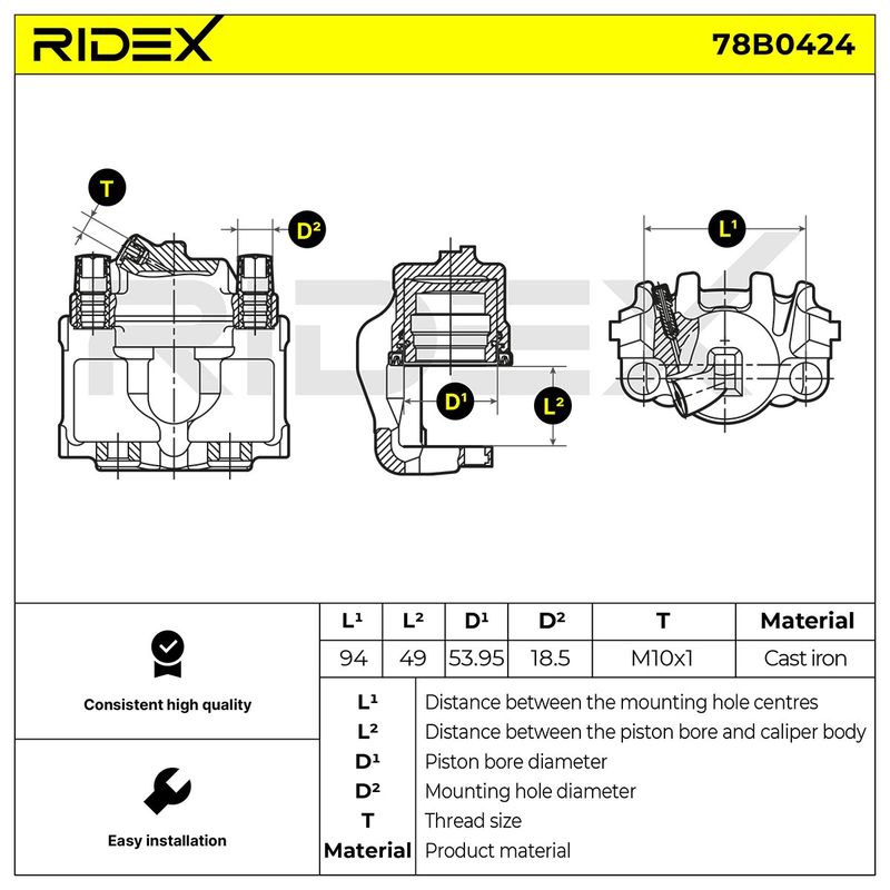 спирачен апарат RIDEX