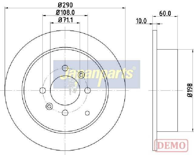спирачен диск JAPANPARTS