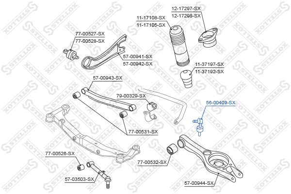 STELLOX 56-00409-SX Link/Coupling Rod, stabiliser bar