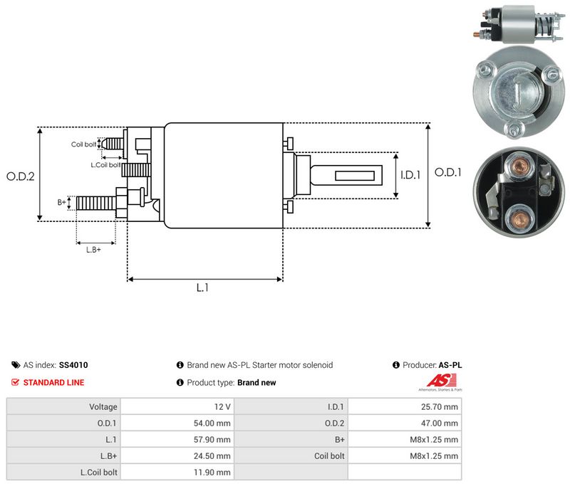 Magnetlülitus, starter, AS-PL SS4010