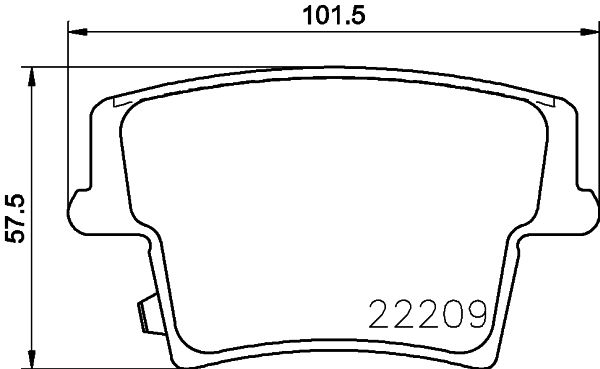 Комплект гальмівних накладок, дискове гальмо, Hella 8DB355039-291