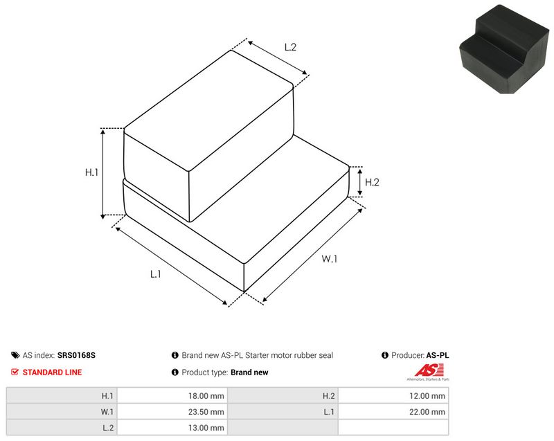 AS-PL SRS0168S Repair Kit, starter
