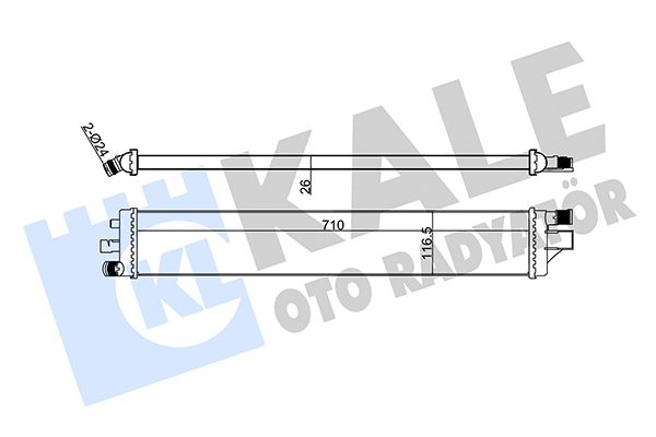 Низькотемпературний радіатор, охолоджувач наддув. повітря, Kale Oto Radyatör 352365