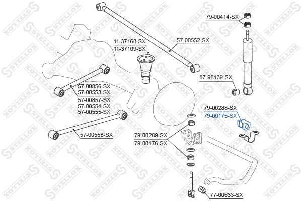 STELLOX 79-00175-SX Mounting, stabiliser bar