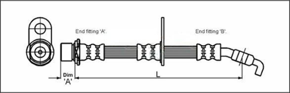 Furtun frana METZGER AUTOTEILE 4112189