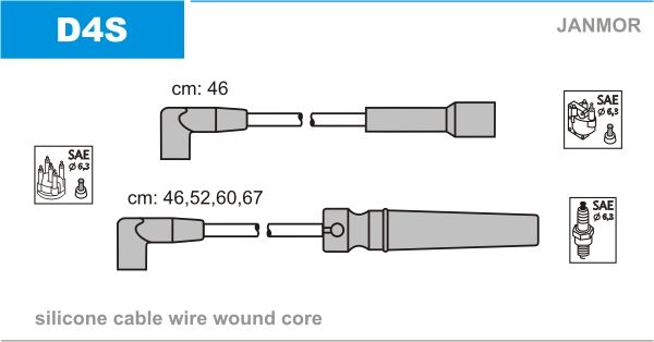 Комплект проводів високої напруги, Janmor D4S