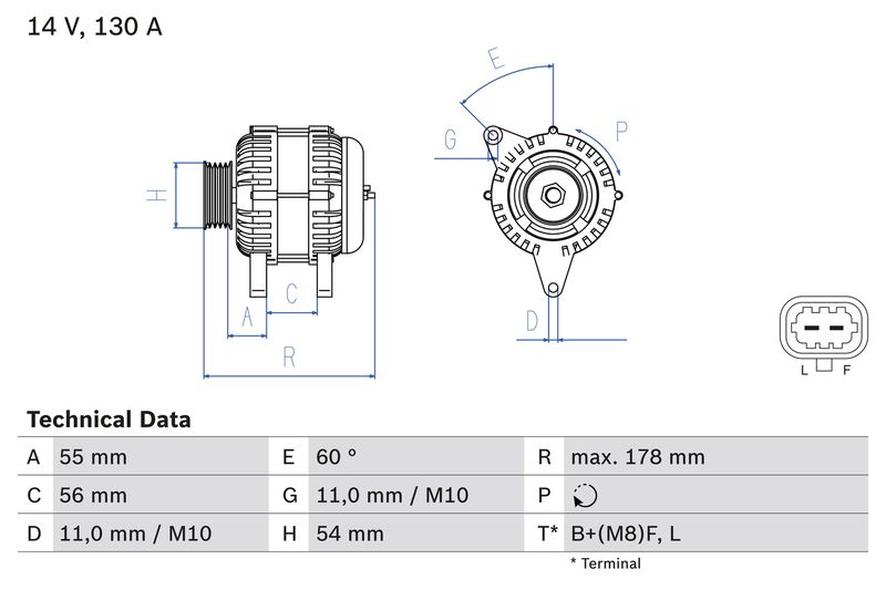 BOSCH Dynamo / Alternator 0 986 083 120