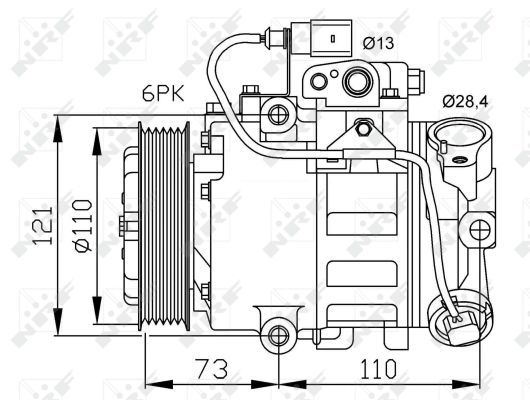 NRF 32225 Compressor, air conditioning