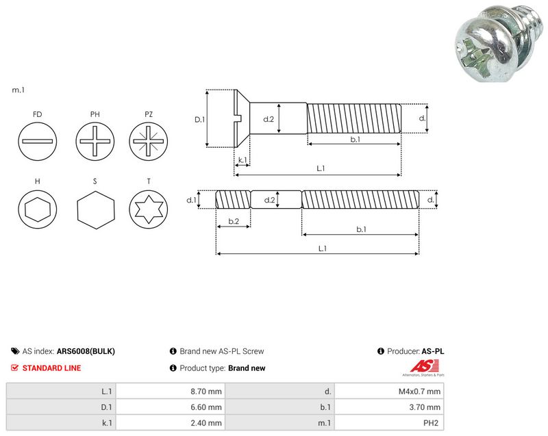 AS-PL ARS6008(BULK) Repair Set, alternator