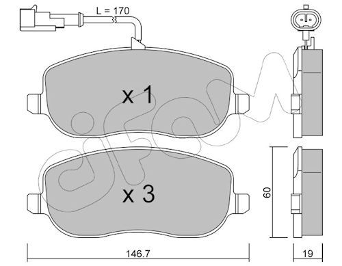 Set placute frana,frana disc 822-530-1 CIFAM