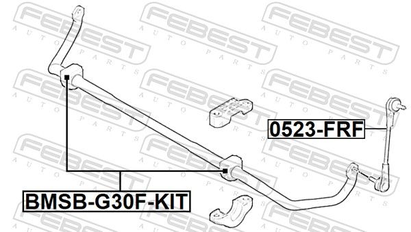 FEBEST BMSB-G30F-KIT Repair Kit, stabiliser bush