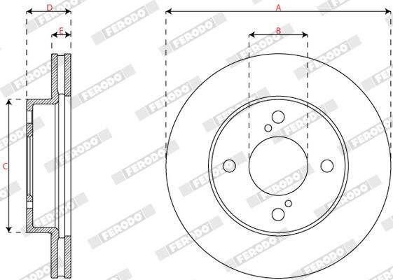 FERODO DDF2968C Brake Disc