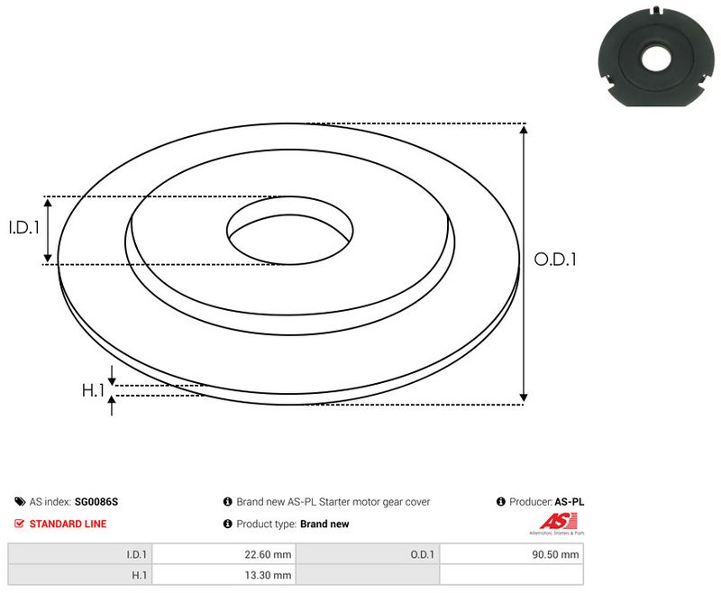 AS-PL SG0086S Repair Kit, starter