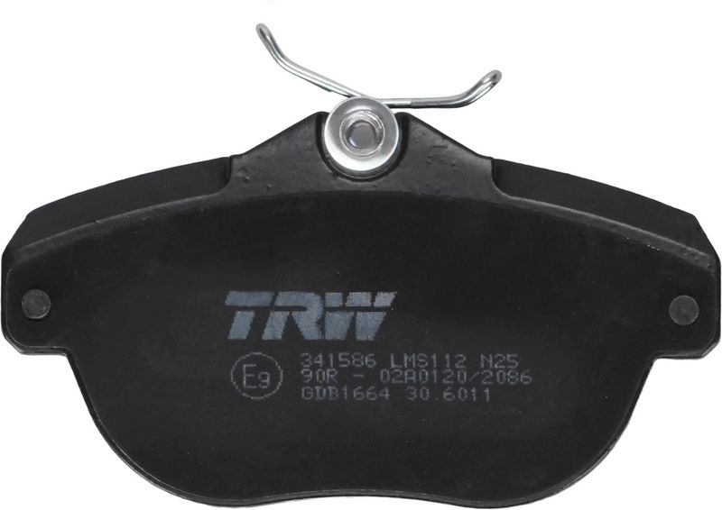 Piduriklotsi komplekt, ketaspidur, TRW GDB1664