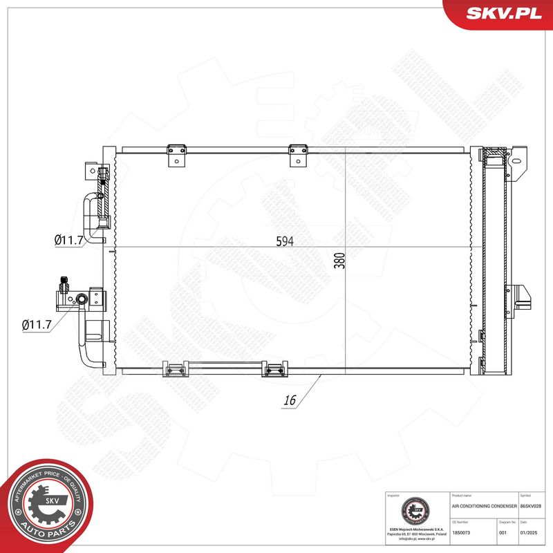 Kondensaator, kliimaseade, ESEN SKV 86SKV028